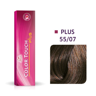 Wella Professionals Color Touch Plus Tinta per capelli semipermanente senza ammoniaca 55/07 Castano chiaro intenso naturale 60 ml