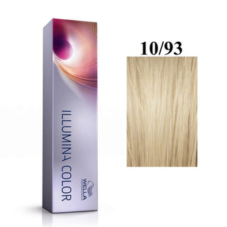 Wella Professionals Illumina Color Tintura permanente per capelli 10/93 Biondo chiaro brillante oro perlato 60 ml