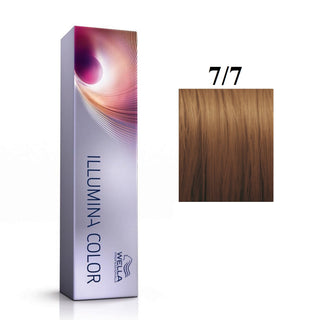 Wella Professionals Illumina Color Tinta Permanente per Capelli 7/7 Biondo Castano Medio 60 ml