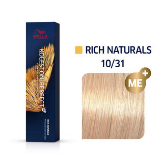 Wella Professionals, Koleston Perfect Me+, стойкая краска для волос, 10/31 золотисто-пепельный светло-русый, 60 мл