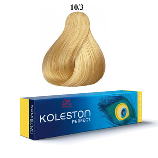 Wella Professionals Koleston Perfect Tinta permanente per capelli 10/3 Biondo dorato più chiaro 60 ml