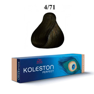 Wella Professionals Koleston Perfect Tinta permanente per capelli 4/71 Castano medio cenere 60 ml