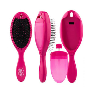 Wet Brush Tratamento de liberação capilar 2 em 1, escova de cabelo rosa