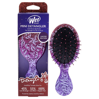 Wet Brush Coleção Winter Glitter - Mini Escova de Cabelo Enfeites de Natal Desembaraçantes
