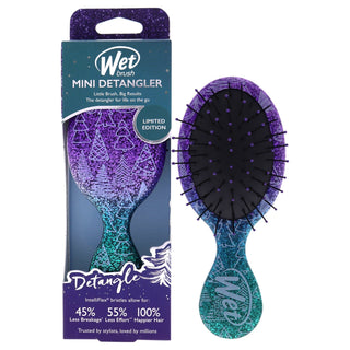 Wet Brush Coleção de Glitter de Inverno - Mini Escova de Cabelo Árvores de Natal Desembaraçantes