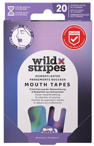 Wild Stripes Cerotti Sunset Mouth Per Favorire La Respirazione Nasale Notturna (Mouth Patches) 20 Pezzi
