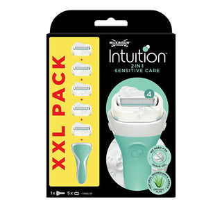 Wilkinson Sword Rasoio Da Donna Intuition 2In1 Sensitive Care + 5 Testine