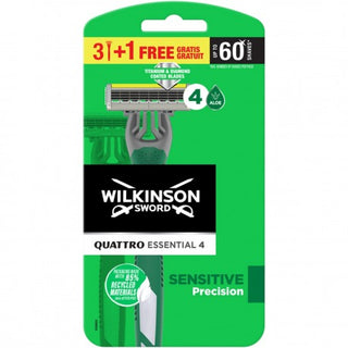 Wilkinson Wilkinson Quattro Essential 4 Sensitive Precision 3 Rasoi +1 4 Lame Usa&Getta