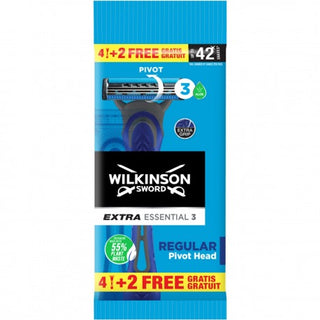 Wilkinson Wilkinson Rasoio Extra Essential 3 Regular Pivot 4+2 Pezzi