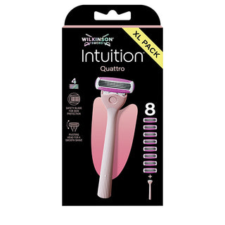 Wilkinson sword Intuition Quattro shaver + 8 heads