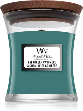 Woodwick Vaso cashmere evergreen - 85,0 g