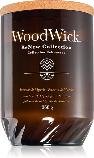 Woodwick ReNew Candela Incenso e Mirra - 368,0 g