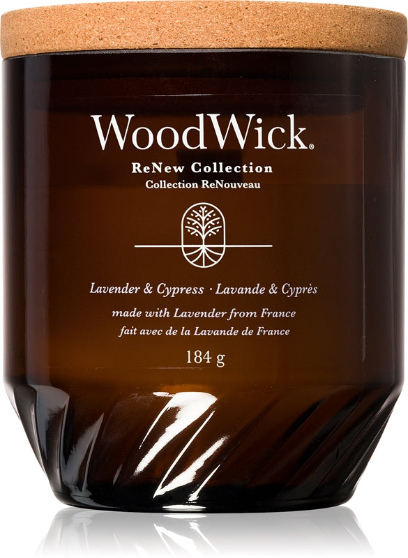 Woodwick شمعة ReNew الخزامى والسرو - 184.0 غرام