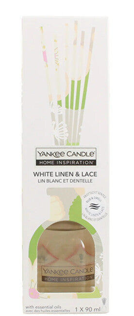 Yankee candle Difusor de Aromas Home Inspiration Linho Branco e Renda 90 ml