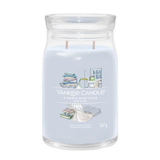Yankee Candle Candela Aromatica Signature In Vetro Grande A Calm & Quiet Place 567 G