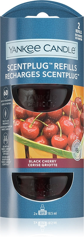 Yankee Candle Replacement Refill For Electric Diffuser Organic Kit Black Cherry 2 X 18.5 Ml