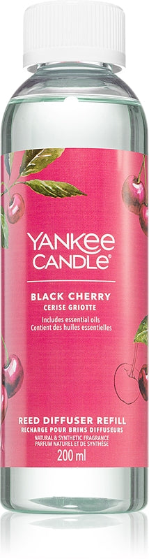 Yankee Candle Recarga para difusor de varetas Signature Black Cherry Reed (cereja madura) - Recarga de reposição para difusor de aromas - 200ml