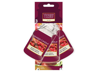 Yankee Candle Étiquette en papier pour voiture Black Cherry 3 pièces 