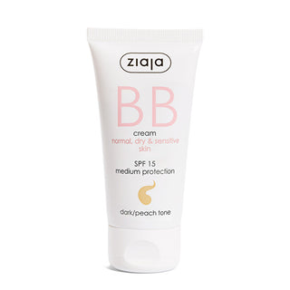 Ziaja BB Cream per pelle normale, secca e sensibile SPF 15 - Tonalità: Dark/Peach Tone, 50 ml